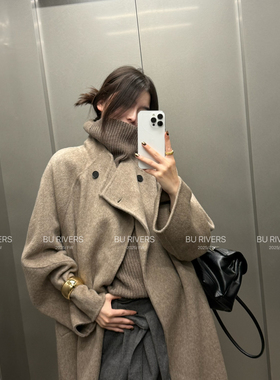 U RIVERS-气质大牌通勤显瘦保暖双面羊毛外套（含100羊毛）S32335