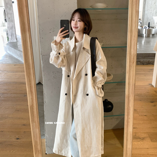 IMISS-风衣高级松弛感风衣(配腰带)(麻料有麻结麻点为正常)R90636