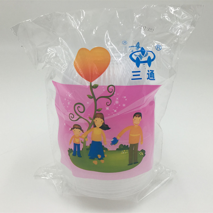 婚庆用品结婚碗喜庆节庆宴客一次性塑碗结婚碗透明塑料碗三通胶碗