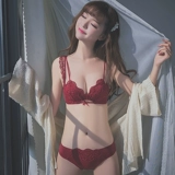 Сексуальная красная раскраска, оберег на день рождения, нижнее белье, комплект, бюстгальтер пуш-ап, бюстгальтер без косточек для невесты, увеличенная толщина