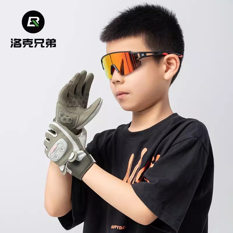 洛克兄弟儿童骑行手套全指