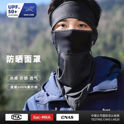 防晒面罩骑行脸基尼冰丝口罩
