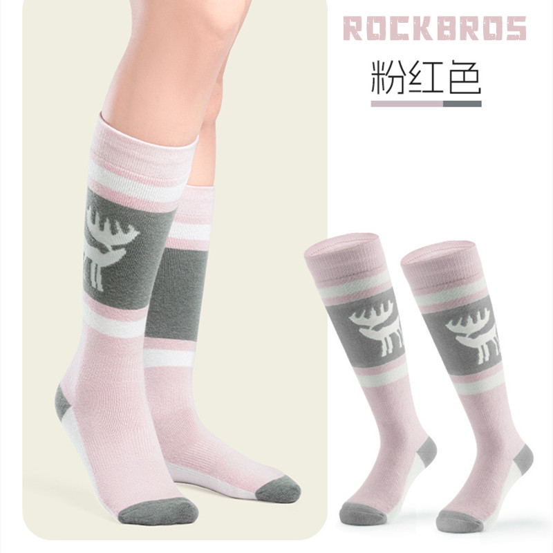 ROCKBROS儿童滑雪袜长袜秋冬加厚