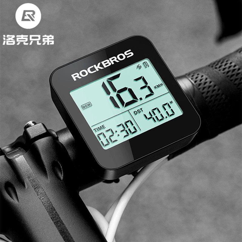 洛克兄弟自行车迈金无线码表GPS测速器山地公路车黑鸟里程表骑行