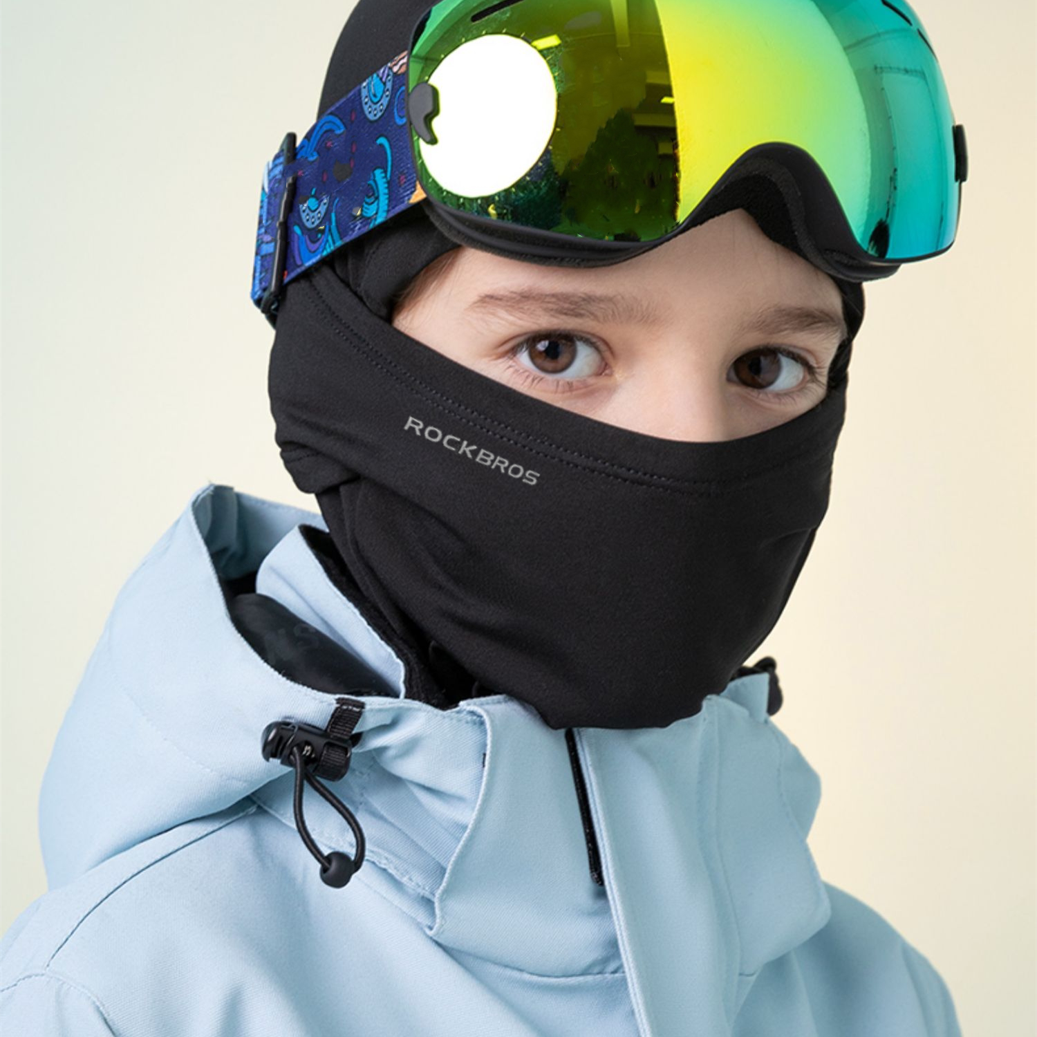 儿童滑雪面罩男女护脸头套口罩保暖雪山防寒防风防晒头盔护具装备