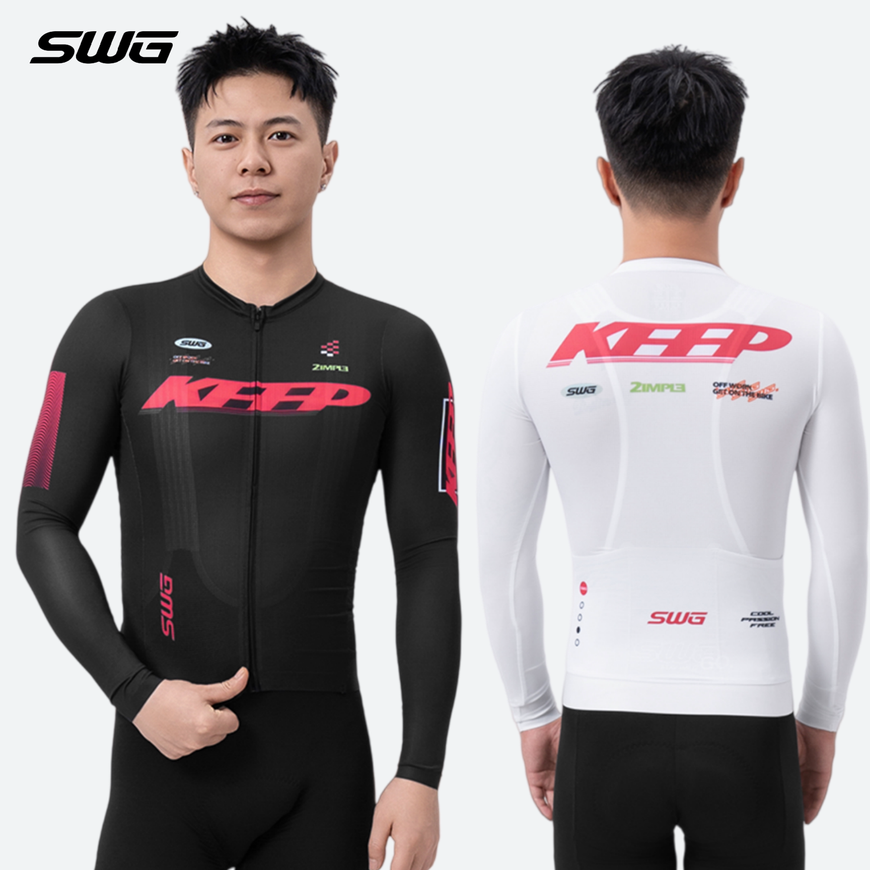 SWG铭胜春秋季自行车骑行服男款透气长袖长裤套装双箭头户外装备