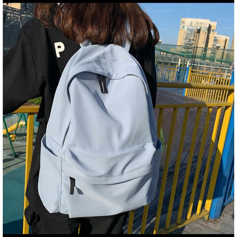 学院风坠感轻便尼龙双肩包运动中性青年背包男女大学生书包电脑包