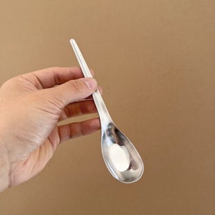 食品级316不锈钢勺子家用元宝勺3岁以上汤勺儿童勺辅食宝宝吃饭勺