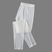 半透明性感低腰青年春秋打底裤 超薄冰丝秋裤 紧身长裤 薄款 潮 男修身