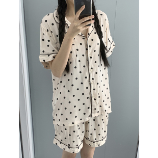 出口日dan波点睡衣 数量多 肤感不错