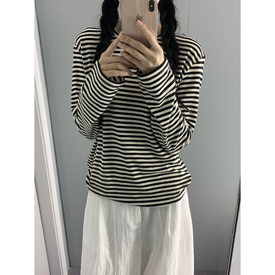 出韩guo订单，面料品牌方专定，圆领打底t