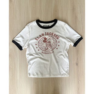 AL*N JACKS*N，美式复古短袖