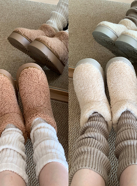 工厂尾huo，羊羔毛雪地靴，三色。