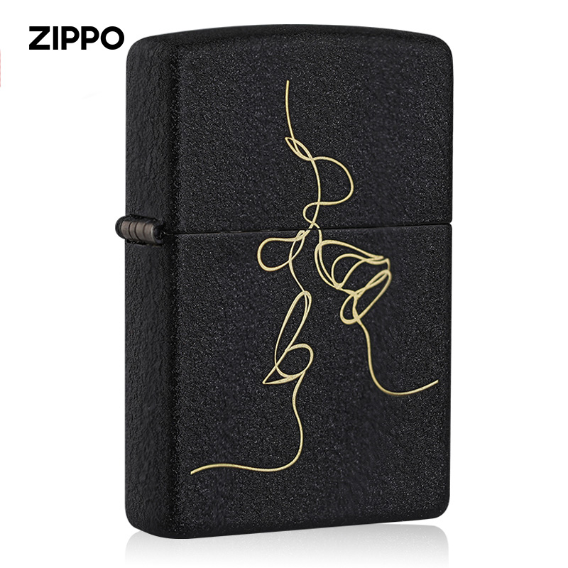 zippo打火机官方原装正品 唇齿相依一吻定情创意个性定制七夕送礼