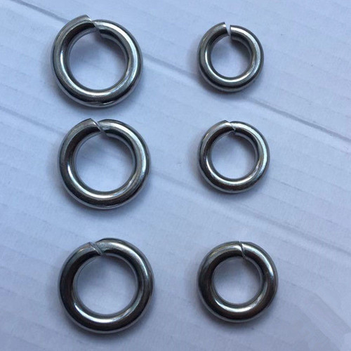 健身钢鞭连接环不锈钢开口圈实体麒麟鞭连接环甩鞭响鞭开口圆环