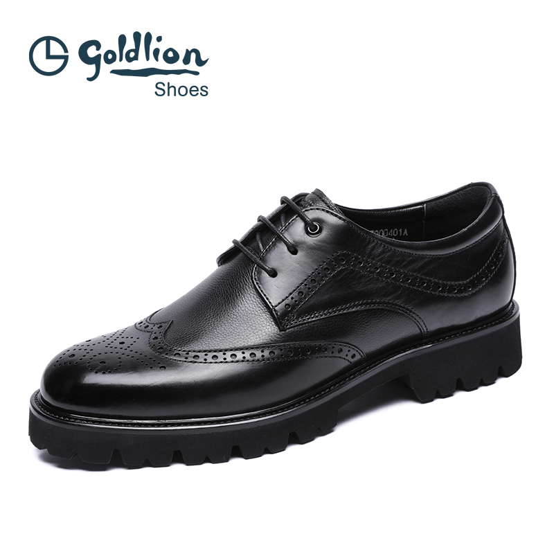 金利来商务风轻便雕花皮鞋