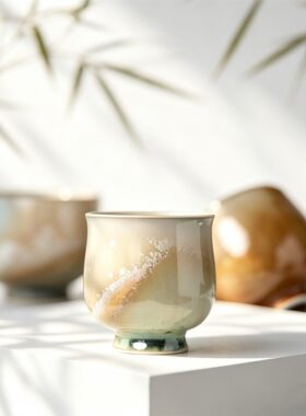极光郎红窑变主人杯景德镇茶盏手作茶杯个人专用陶瓷茶具品茗杯