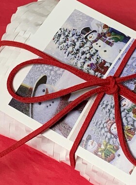 45m红色新年圣诞节鹿皮绒绳挂绳装饰鹿皮绳拉绳绒带diy礼物包装绳