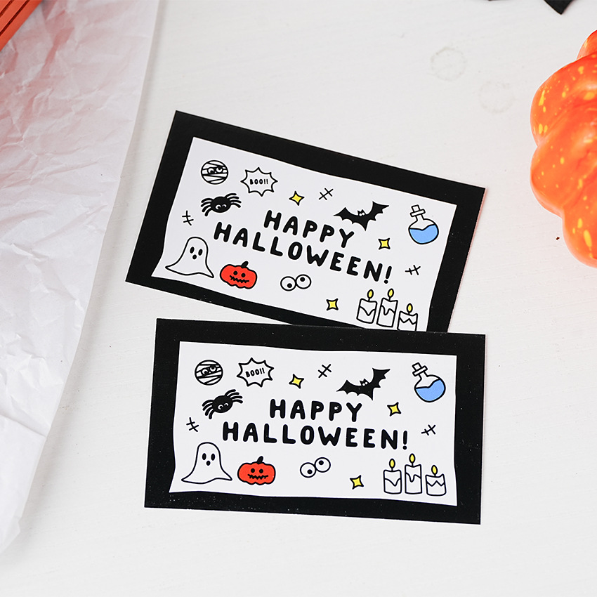 万圣节小卡片30张happy halloween礼物包装氛围贺卡感谢留言卡片