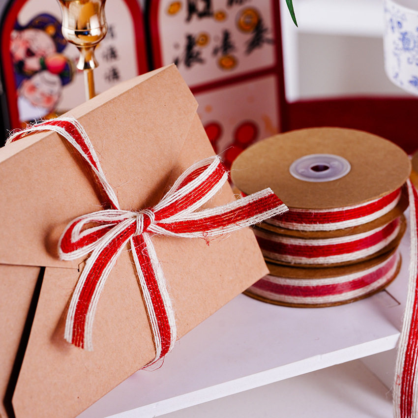红白色麻绳 新年礼物包装彩带 手作伴手礼包装绳装饰生日丝带织带,居家布艺,丝带/绸带/布带,淘宝优惠券,粉丝福利购,淘宝优惠卷