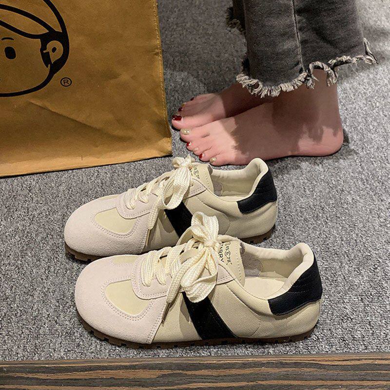 阿甘鞋女款鞋子2026新款春季春秋爆款复古德训鞋休闲运动小白板鞋