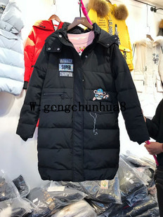 2019冬拉拉波波潮牌可脱卸帽中长款羽绒服 羽绒外套430042