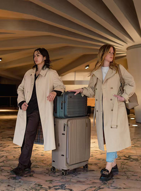 爆款出口Bermas拉杆行李箱前开盖旅行箱CUbo静音万向轮超轻大容量