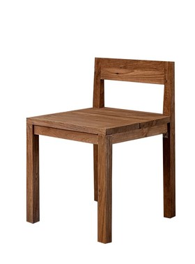 榆木椅子实木靠背椅简约休闲侘寂风餐厅餐椅吧台椅中式复古