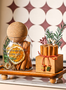 肉桂生财招财摆件新居乔迁客厅玄关聚财装饰品办公香薰精油扩香木