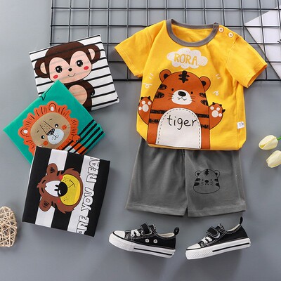 t-shirt pants kids children girl boy baby set clothes summer