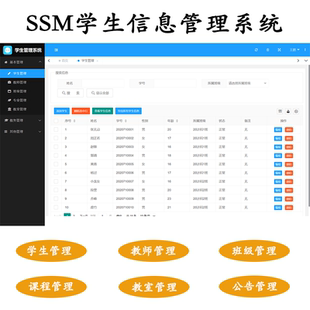 SSM学生信息管理系统源码 学生管理系统 教务管理 Java管理系统