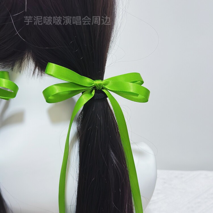 蝴蝶结飘带发圈绿色红色蓝色紫色