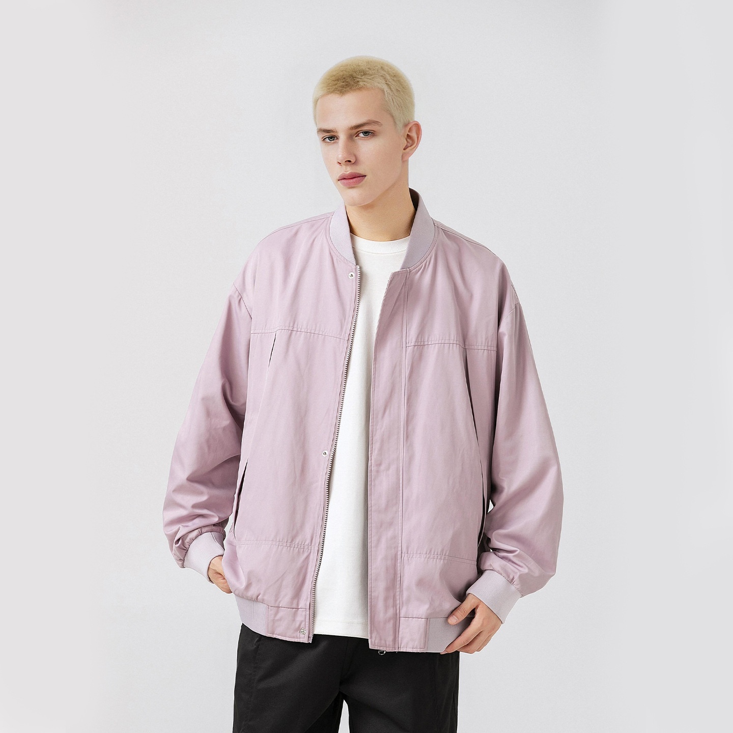 inflation 美式纯色棒球服25秋季新品潮牌美式高街飞行夹克外套
