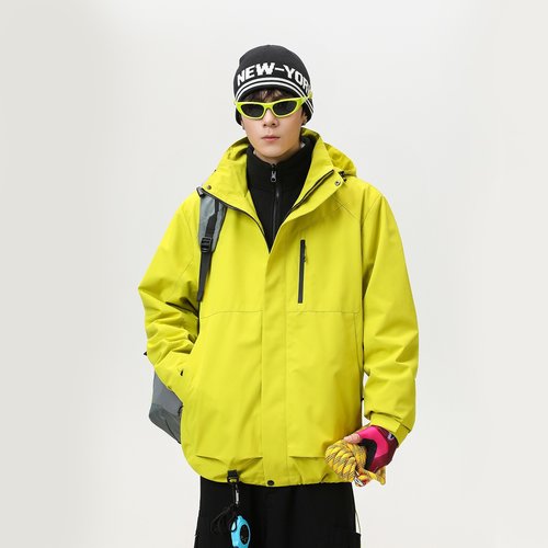 inflation 户外三防冲锋衣25冬季新品三合一可拆卸机能夹克外套男