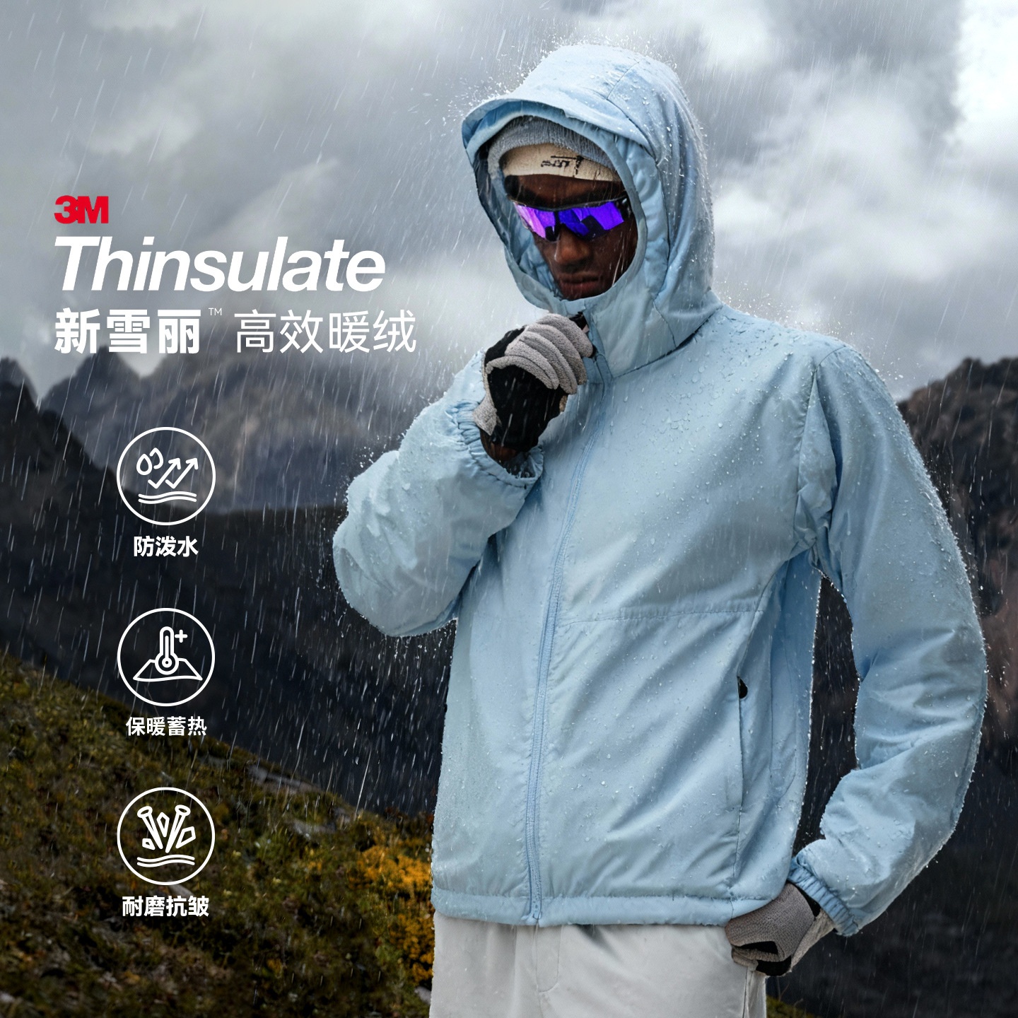 inflation Thinsulate®3M防泼水棉服25冬季新品保暖夹克连帽外套