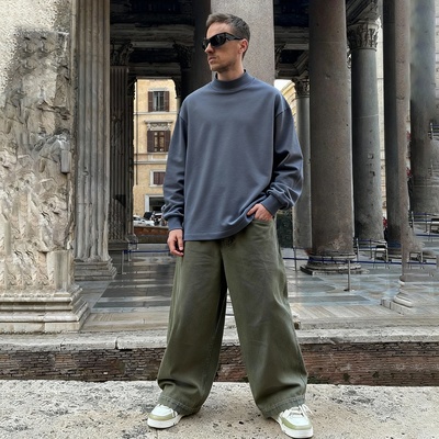 inflation 肤感双面小高领卫衣25秋季新品复古通勤抗菌打底衫长袖