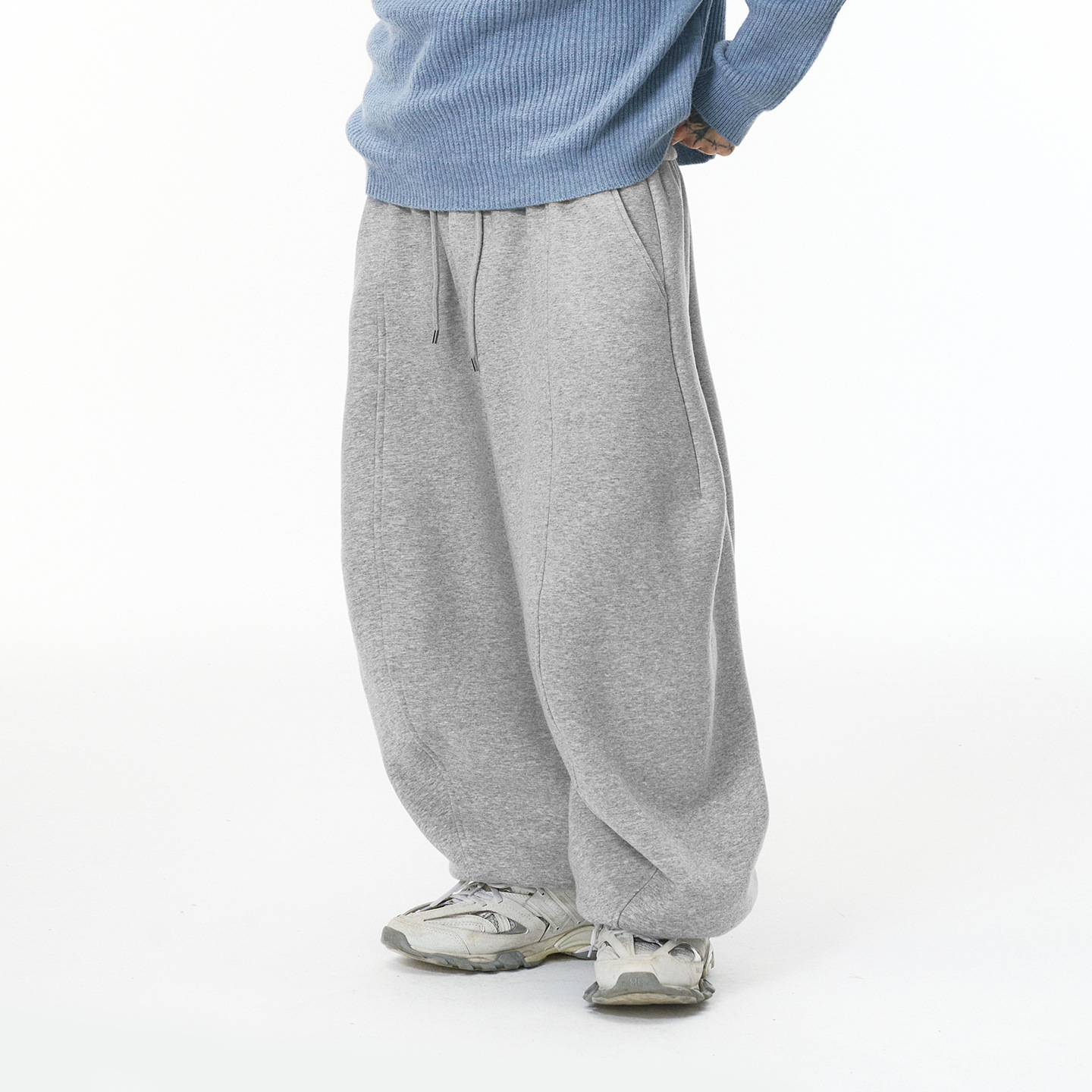 inflation 刀锋束脚卫裤25冬季新品32支美式运动阔腿抓绒休闲卫裤