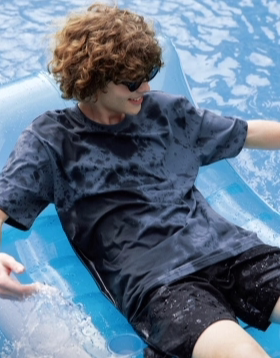 5合1科技纯色户外薄荷T恤男女潮牌夏季防晒速干抑菌凉感短袖上衣