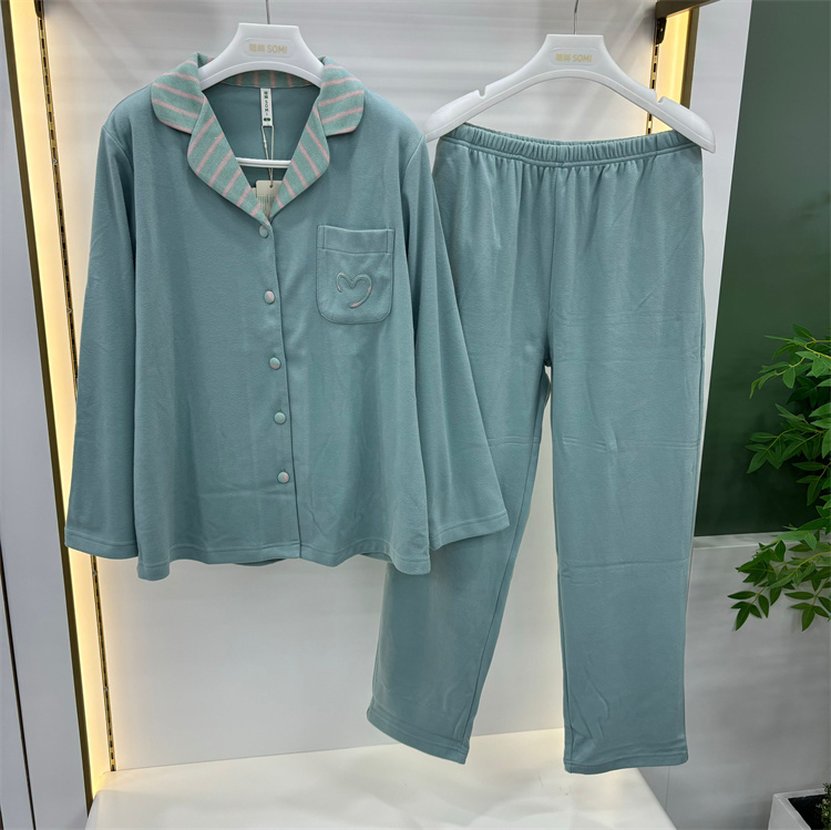 随棉女熊绒绒翻领家居服