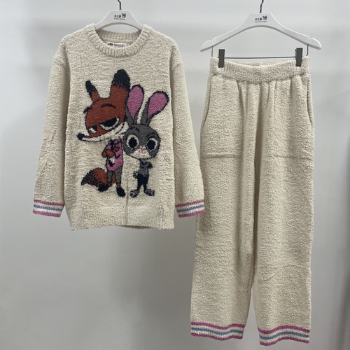亲嘴猫迪士尼疯狂动物城半边绒情侣款可外穿家居服BD69208 69207
