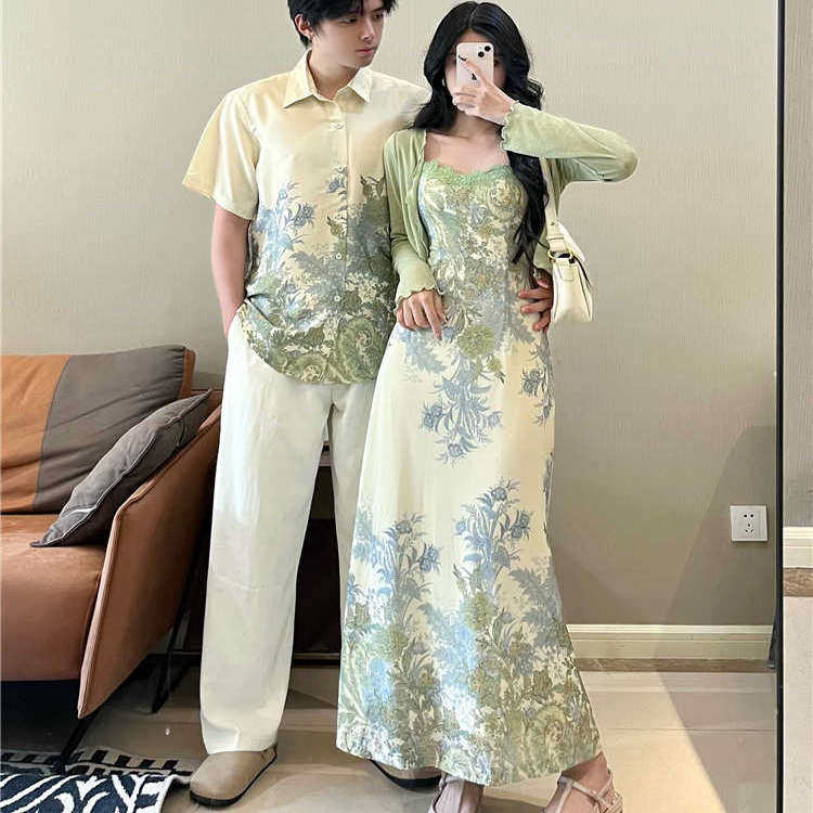 新中式情侣装夏季文艺旗袍开衫
