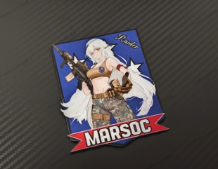 明日方舟斯卡蒂陆战队MR战术风格 二创同人士气章军迷魔术贴贴章
