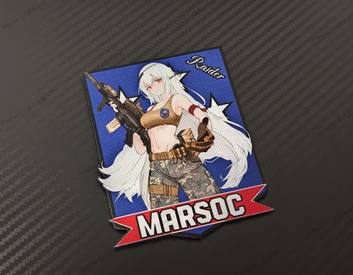 明日方舟斯卡蒂陆战队MR战术风格二创同人士气章军迷魔术贴贴章