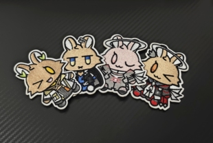 明日方舟山山兔魔术贴二创周边士气章刺绣肩章个性户外贴章