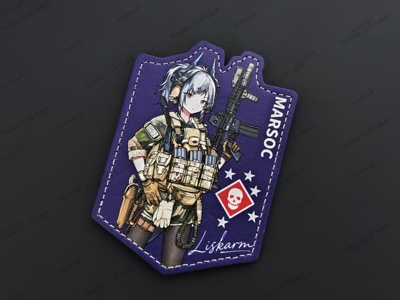 明日方舟雷蛇马润陆战队MARSOC马骚客风格战术士气章K9 RISF系列