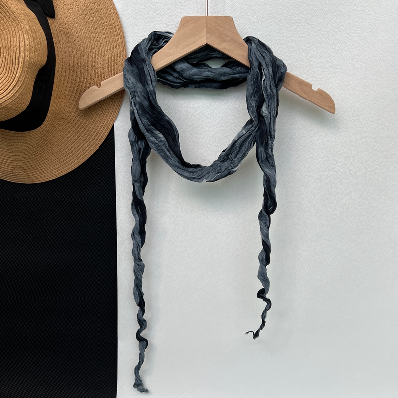 春秋夏季褶皱韩版女文艺围巾丝巾