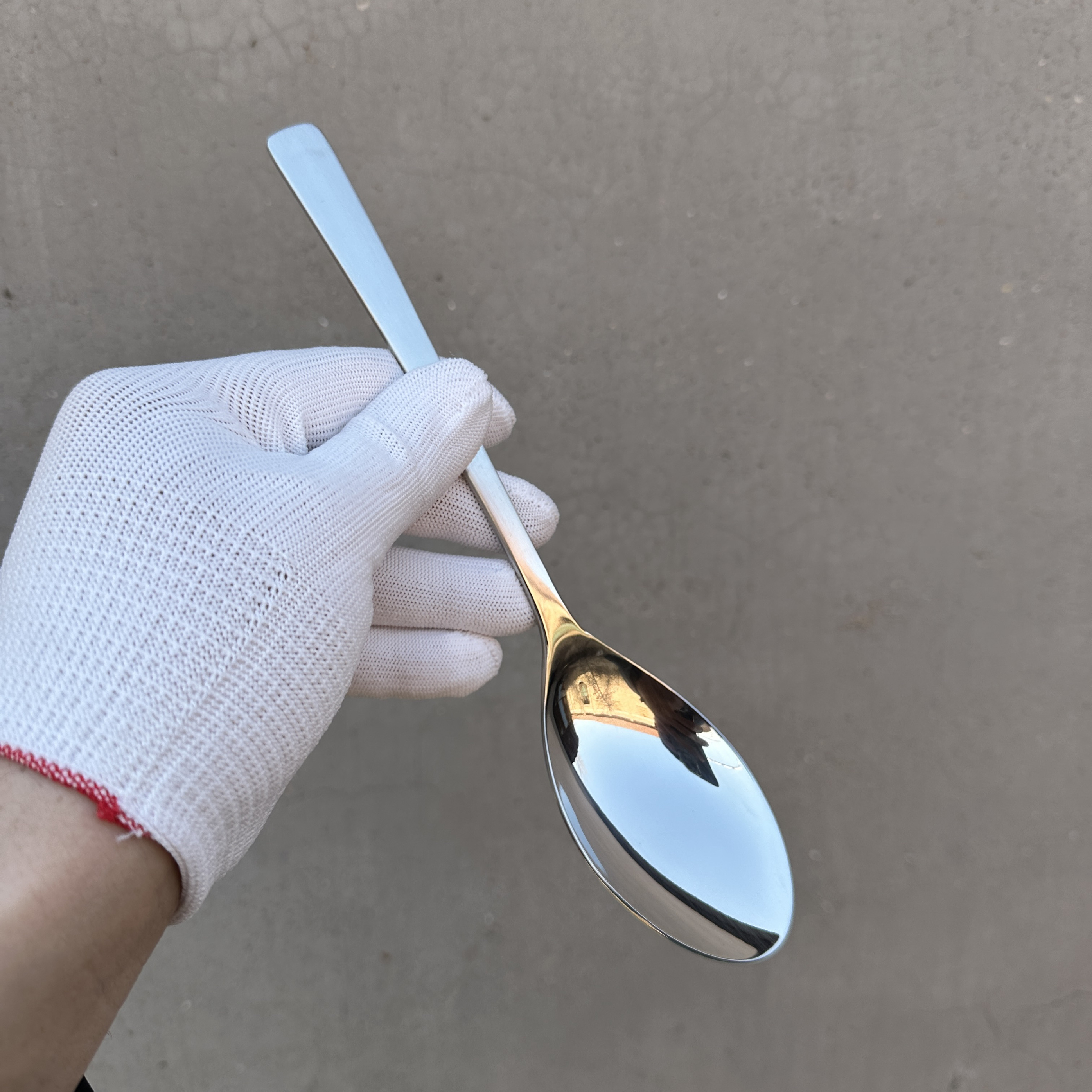 北欧 GENSE 304不锈钢西餐具分餐勺沙拉搅拌勺大号成人干饭勺子