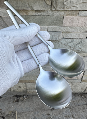 VE18-10不锈钢西餐具圆头汤勺成人吃饭勺子喝汤和粥深口勺