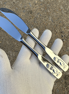 出口德国wmf不锈钢西餐具儿童牛排刀卡通图案甜品刀女生小牛排刀