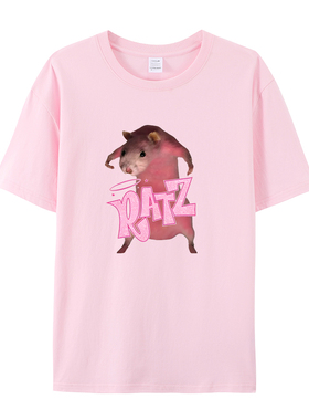 RATZ animal kawaii summer femme短袖T恤男女跨境电商热卖上衣棉